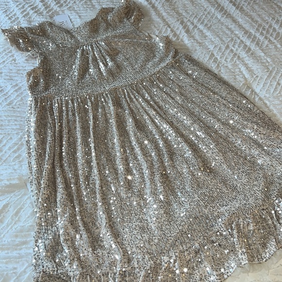 NWT- M by MNK Champaign Sequence Dress Size Small - Picture 4 of 5